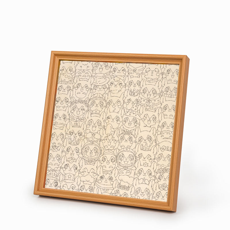 Chinchilla - Drewniane puzzle do kolorowania