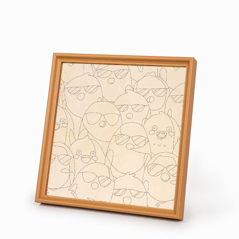 Cool Birds - Drewniane puzzle do kolorowania