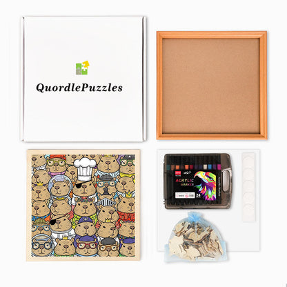 Hamster - Drewniane puzzle do kolorowania