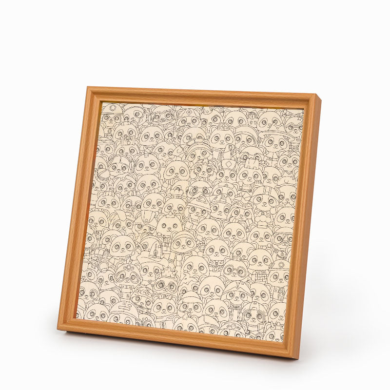 panda - Drewniane puzzle do kolorowania