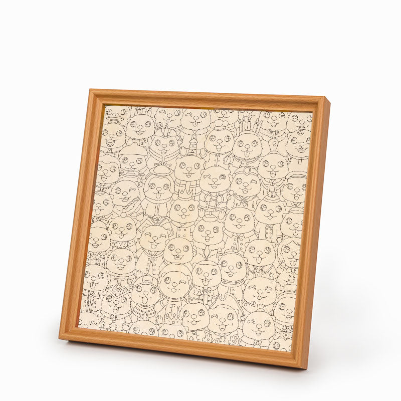 leniwiec - Drewniane puzzle do kolorowania