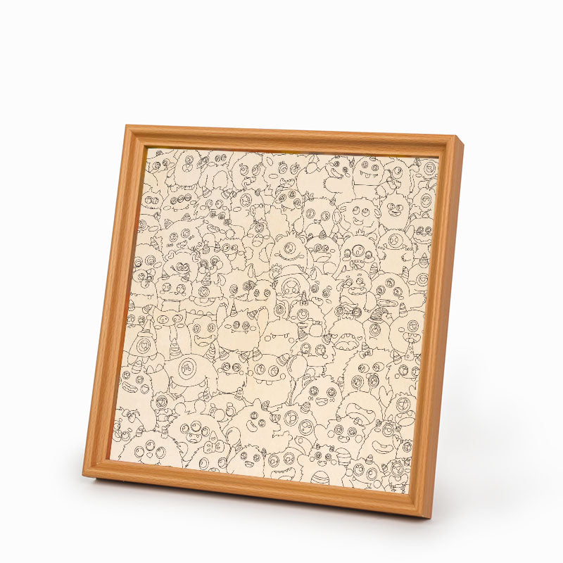 Little Dinos - Drewniane puzzle do kolorowania