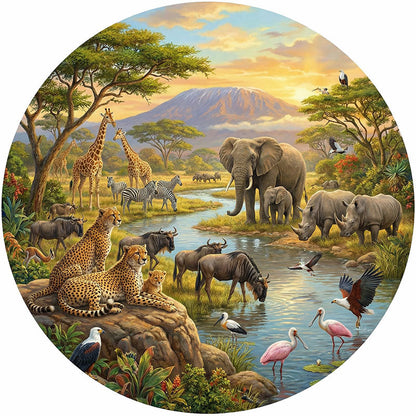 Drewniana układanka Savannah Wildlife Circle