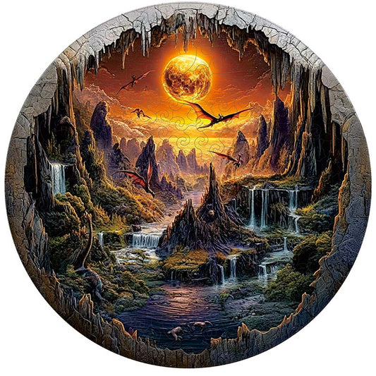 3D Drewniane Puzzle Królestwo Smoków