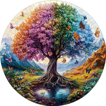 3D Drewniane Puzzle Drzewo Motyli