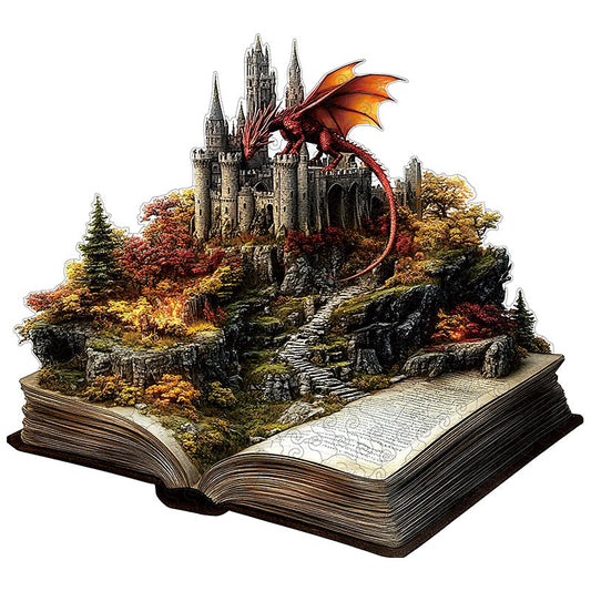3D puzzle drewniane zamku smoka