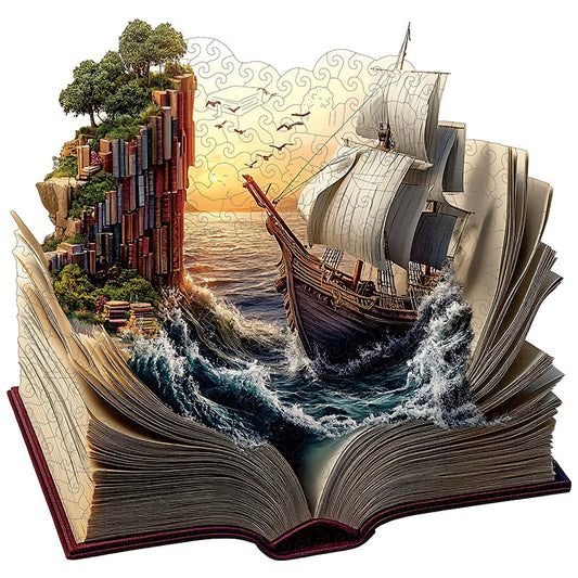3D puzzle drewniane przygody starożytnego statku