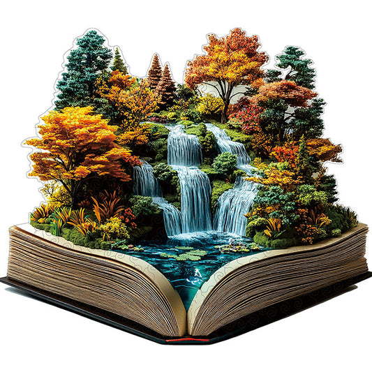 3D puzzle drewniane majestatycznych wodospadów