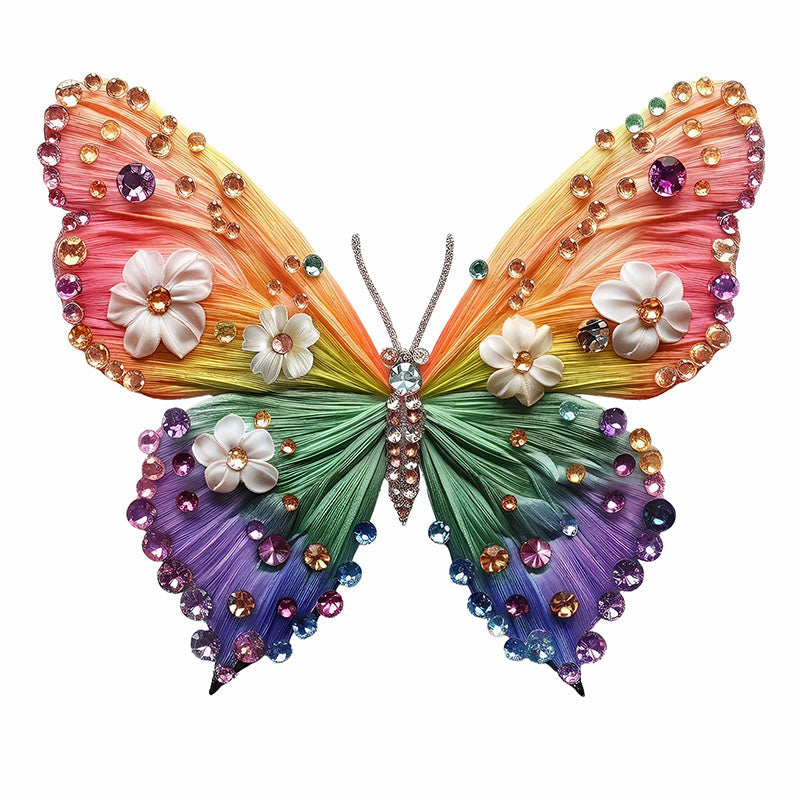 Kryształowy motyl - drewniana układanka z motylem