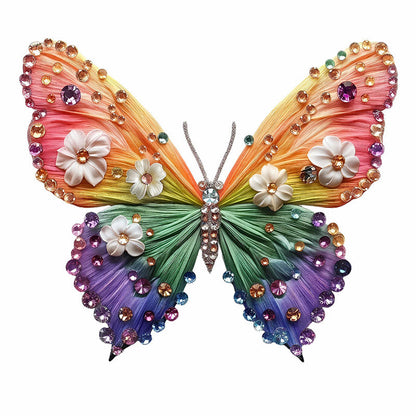 Kryształowy motyl - drewniana układanka z motylem