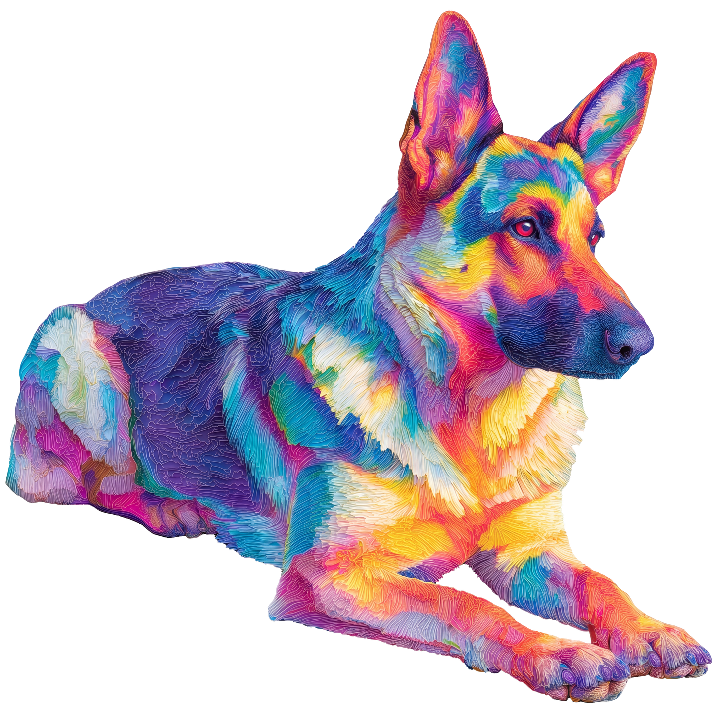 Artystyczny Pies – Drewniane Puzzle