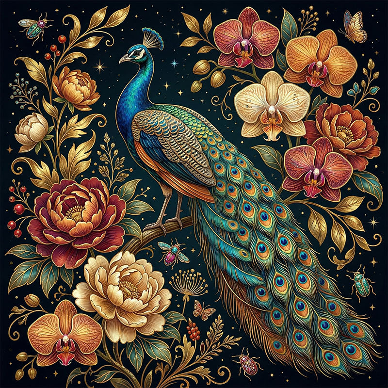 Drewniana układanka „Północny paw” Elegancja