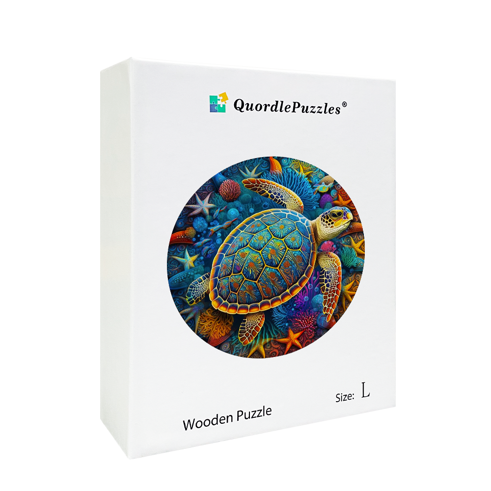 🔥Ostatni dzień 85% zniżki na drewniane puzzle z akwarelowymi żółwiami