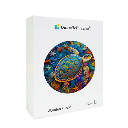 🔥Ostatni dzień 85% zniżki na drewniane puzzle z akwarelowymi żółwiami