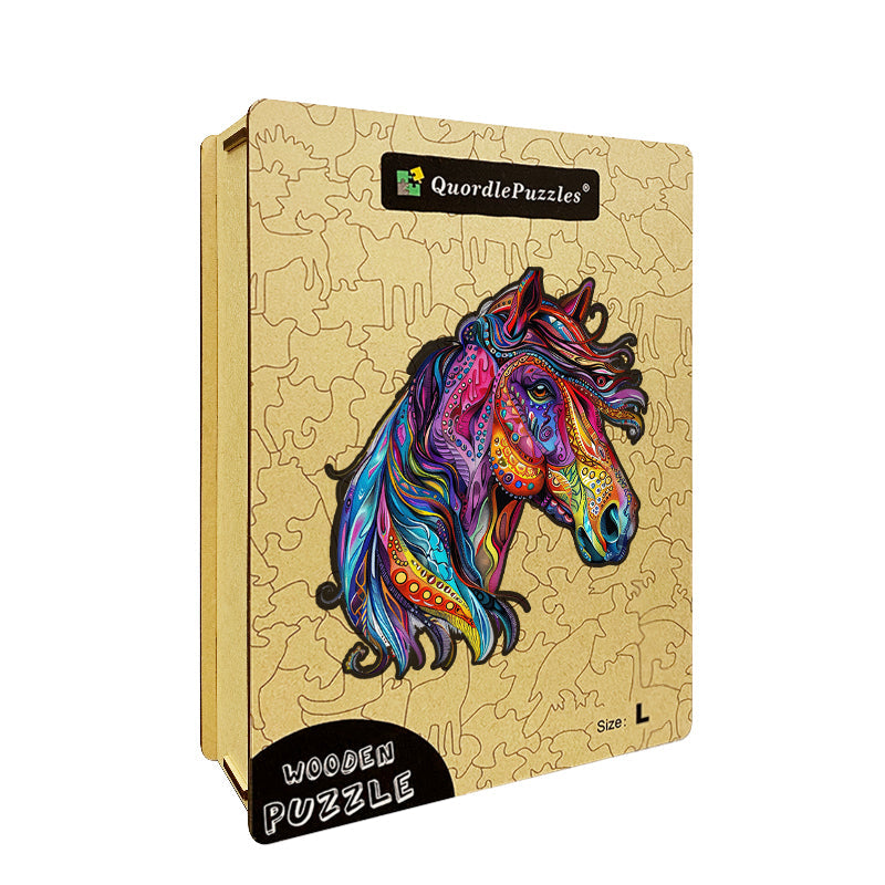 🔥Ostatni dzień 92% - drewniana układanka rainbow horse
