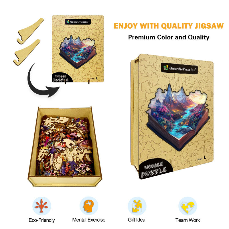 3D puzzle drewniane książki magicznej góry