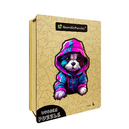 Drewniana układanka autorstwa hooded dog