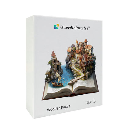 3D puzzle drewniane nadmorskiej wioski