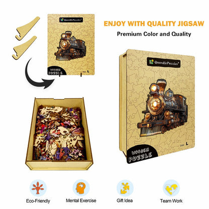 3D Drewniane Puzzle Parowóz