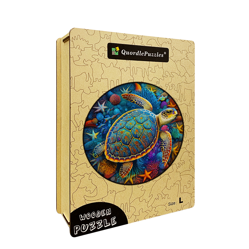 🔥Ostatni dzień 85% zniżki na drewniane puzzle z akwarelowymi żółwiami