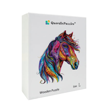 🔥Ostatni dzień 92% - drewniana układanka rainbow horse